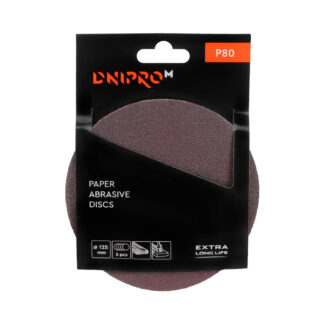 Tépőzáras csiszolókorong Dnipro-M P80 125 mm (5 db/cs)