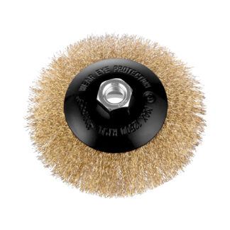 Drótkorong körkefe hullámos Dnipro-M K115-L sárgaréz bevonat 115 mm