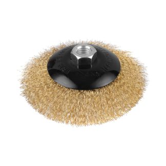 Drótkorong körkefe hullámos Dnipro-M K125-L sárgaréz bevonat 125 mm