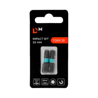 Torziós ütvecsavarozó bit Dnipro-M TORX30 25 mm (2 db)