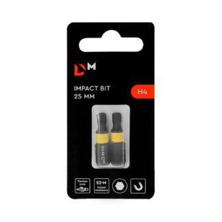 Torziós ütvecsavarozó bit Dnipro-M H4 25 mm (2 db)
