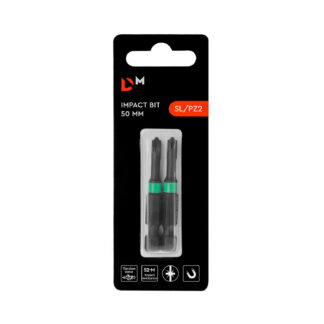 Torziós ütvecsavarozó bit Dnipro-M SL/PZ2 50 mm (2 db)