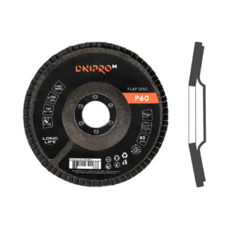 Lamellás csiszolókorong döntött Dnipro-M P60 125 mm 22.2 mm