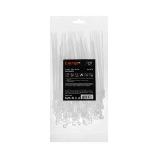 Kábelkötegelő; fehér Dnipro-M 3.6 mm 150 mm (100 db/cs)